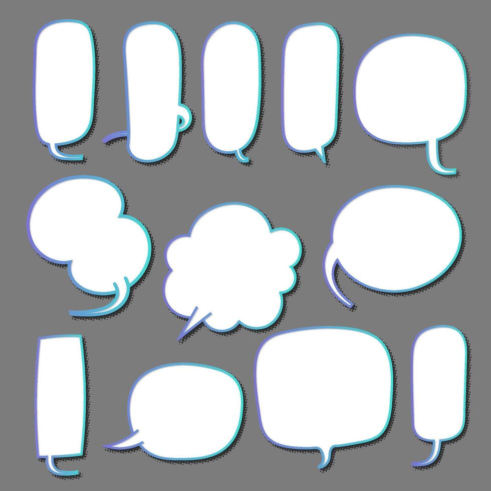 Colorful speech bubbles for creative design vector