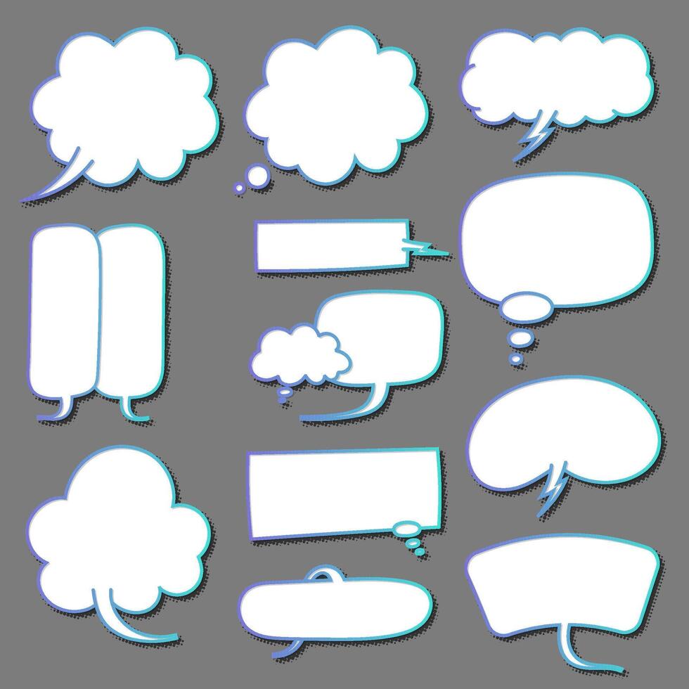Various speech bubbles in different shapes and sizes for design use vector