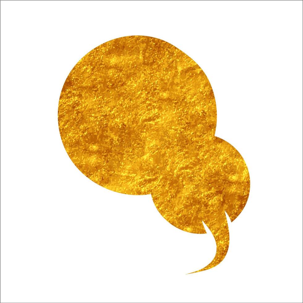golden speech bubble featuring a unique bubble shape vector