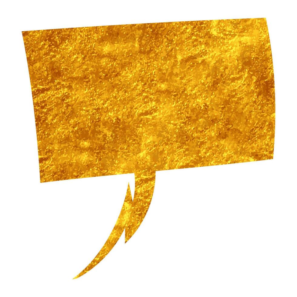 Bright golden speech bubble design for creative communication vector