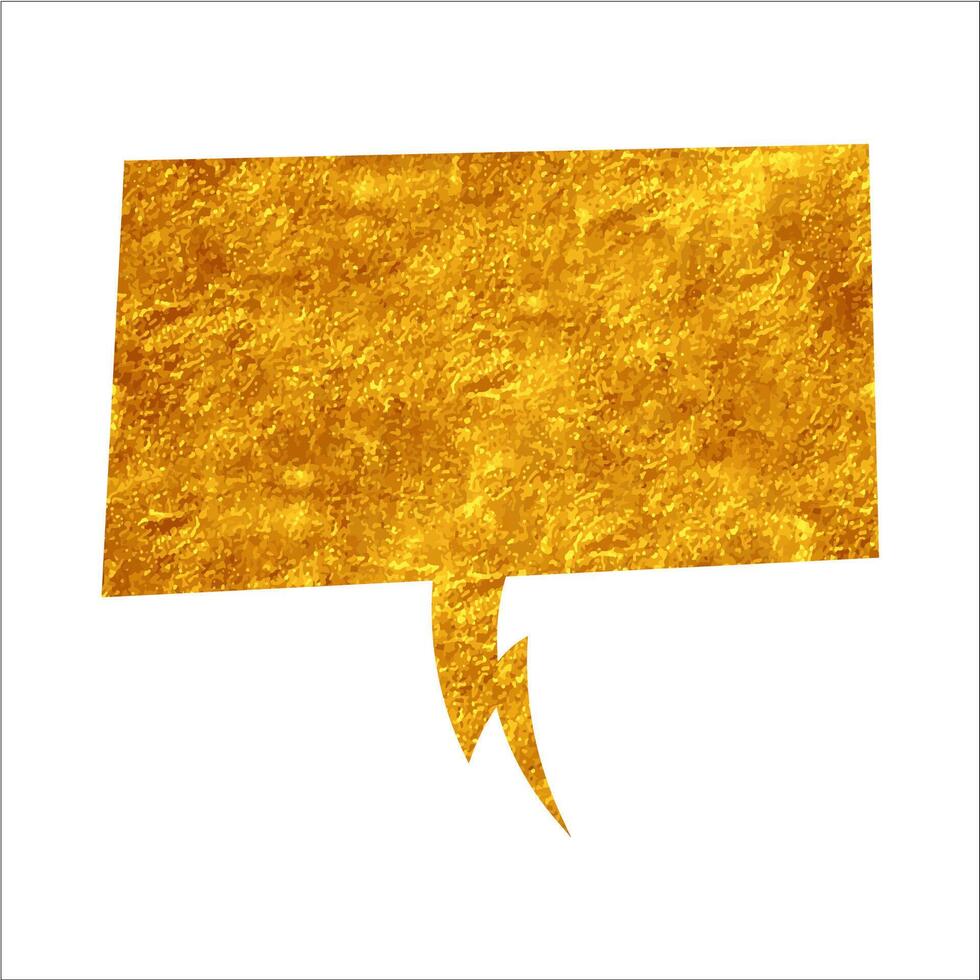 Creative gold speech bubble design for various uses vector