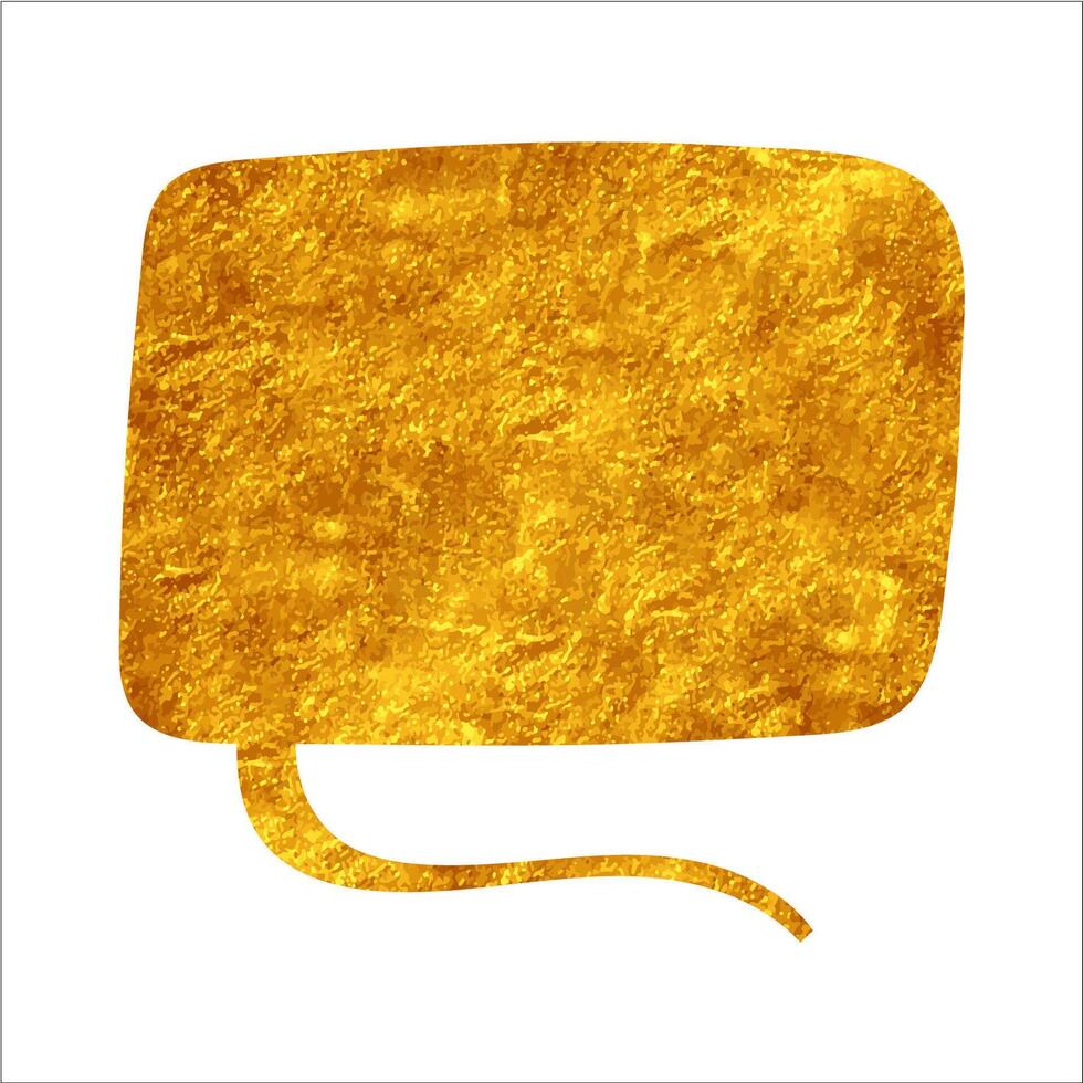 Creative golden speech bubble design for various uses vector