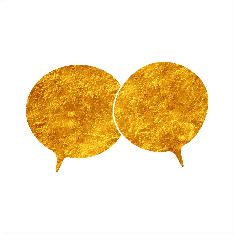 Golden speech bubbles design for creative communication vector