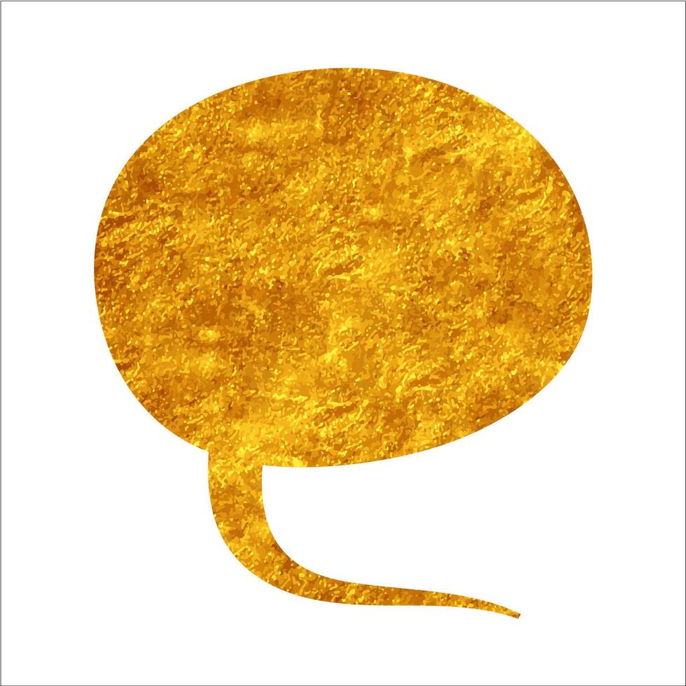 Creative golden speech bubble design for artistic purposes vector