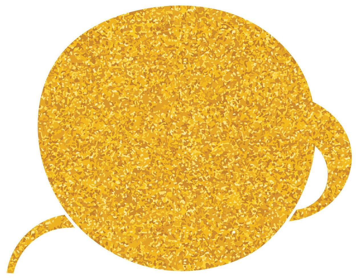 Bright golden circular speech bubble with sparkle effects vector