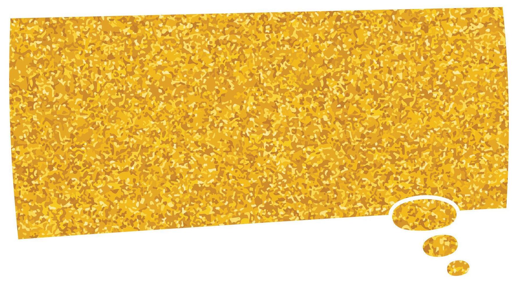 Bright golden texture with sparkles on a speech bubble vector