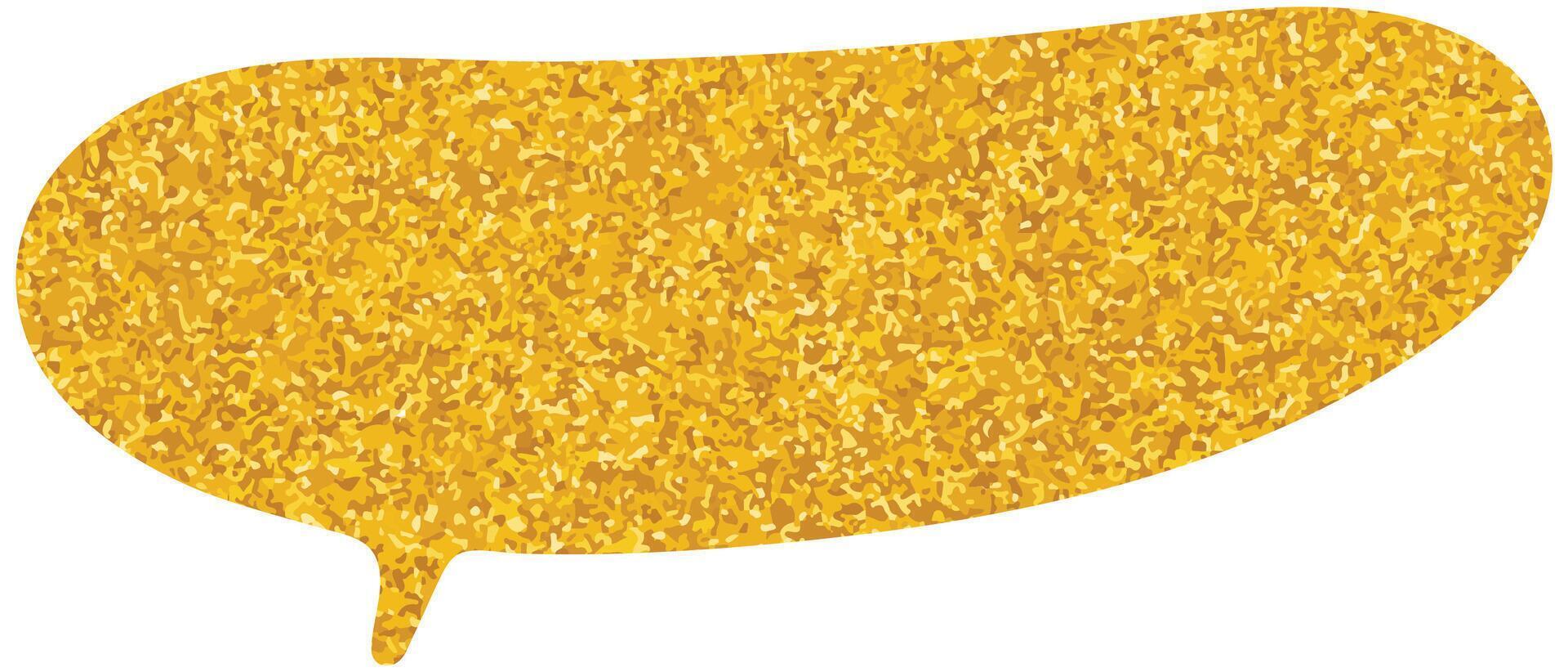 Creative glittered golden speech bubble design vector