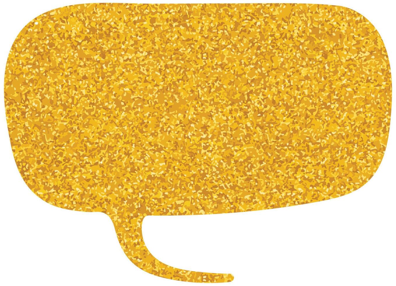 Creative golden speech bubble design for digital communication vector