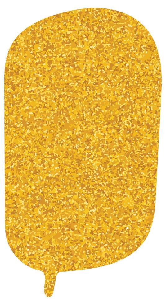 Glittery golden speech bubble design for creative projects vector