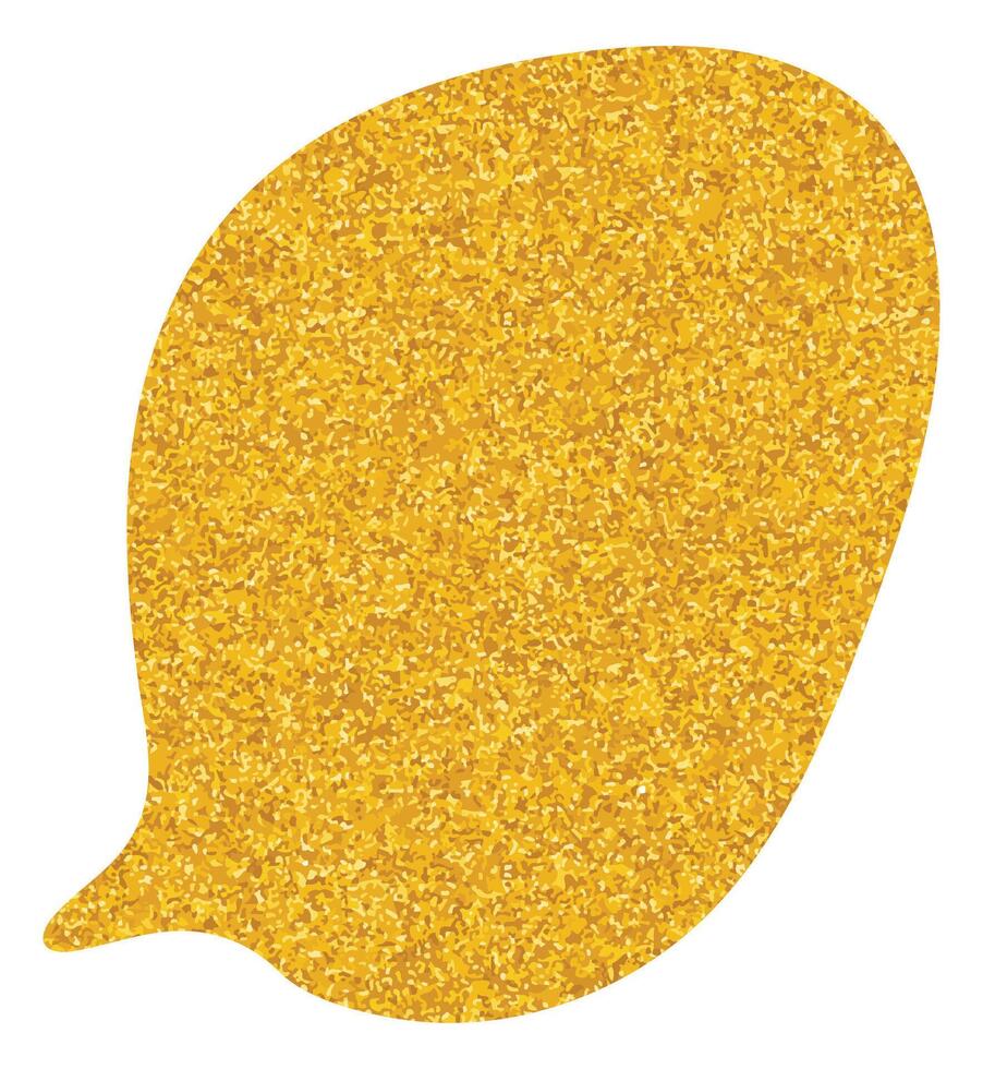 Bright yellow glitter speech bubble shape for crafts or decoration vector
