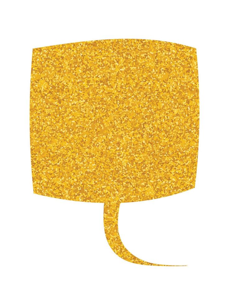 Bold golden speech bubble design with white background vector