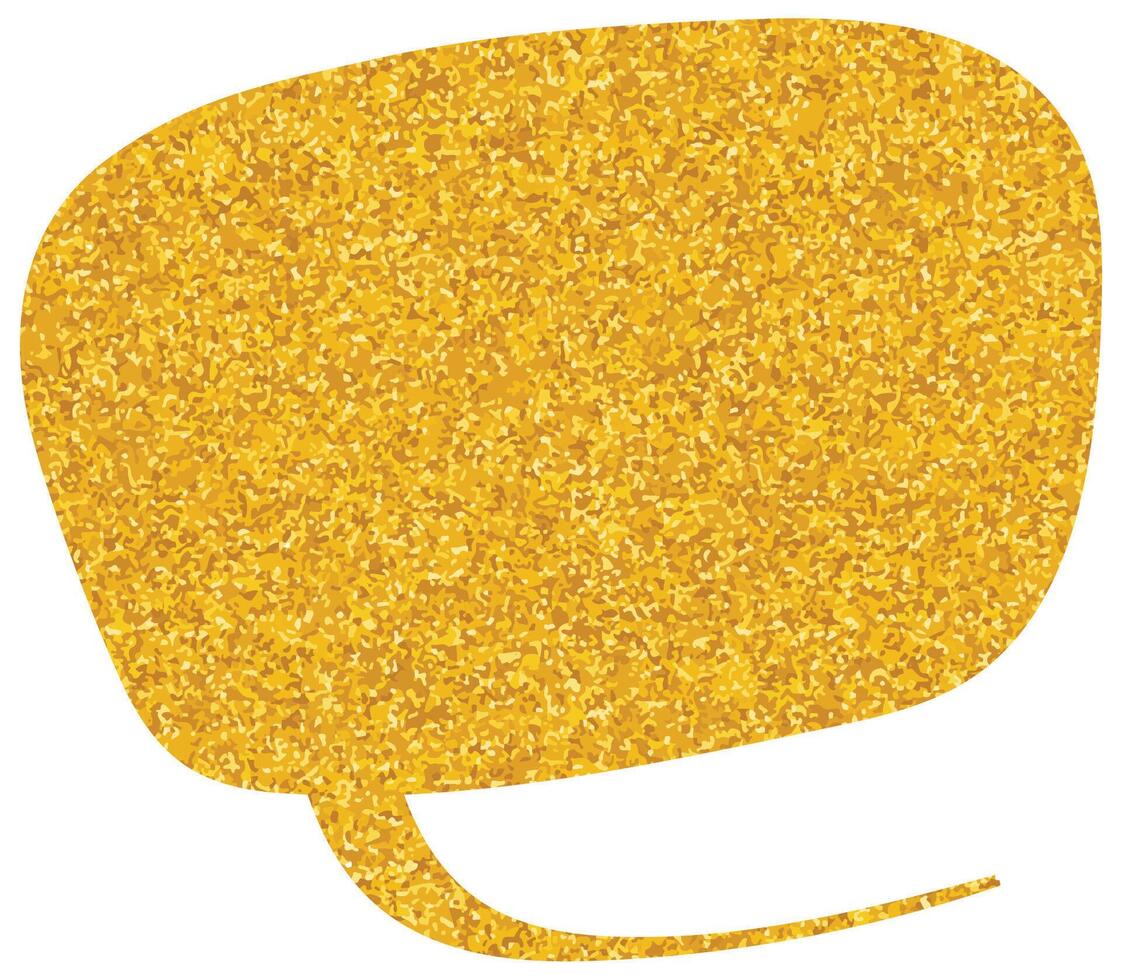 Bright golden speech bubble icon for communication tools vector