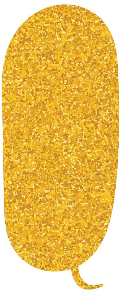 Vibrant golden glitters scattered on a speech bubble vector