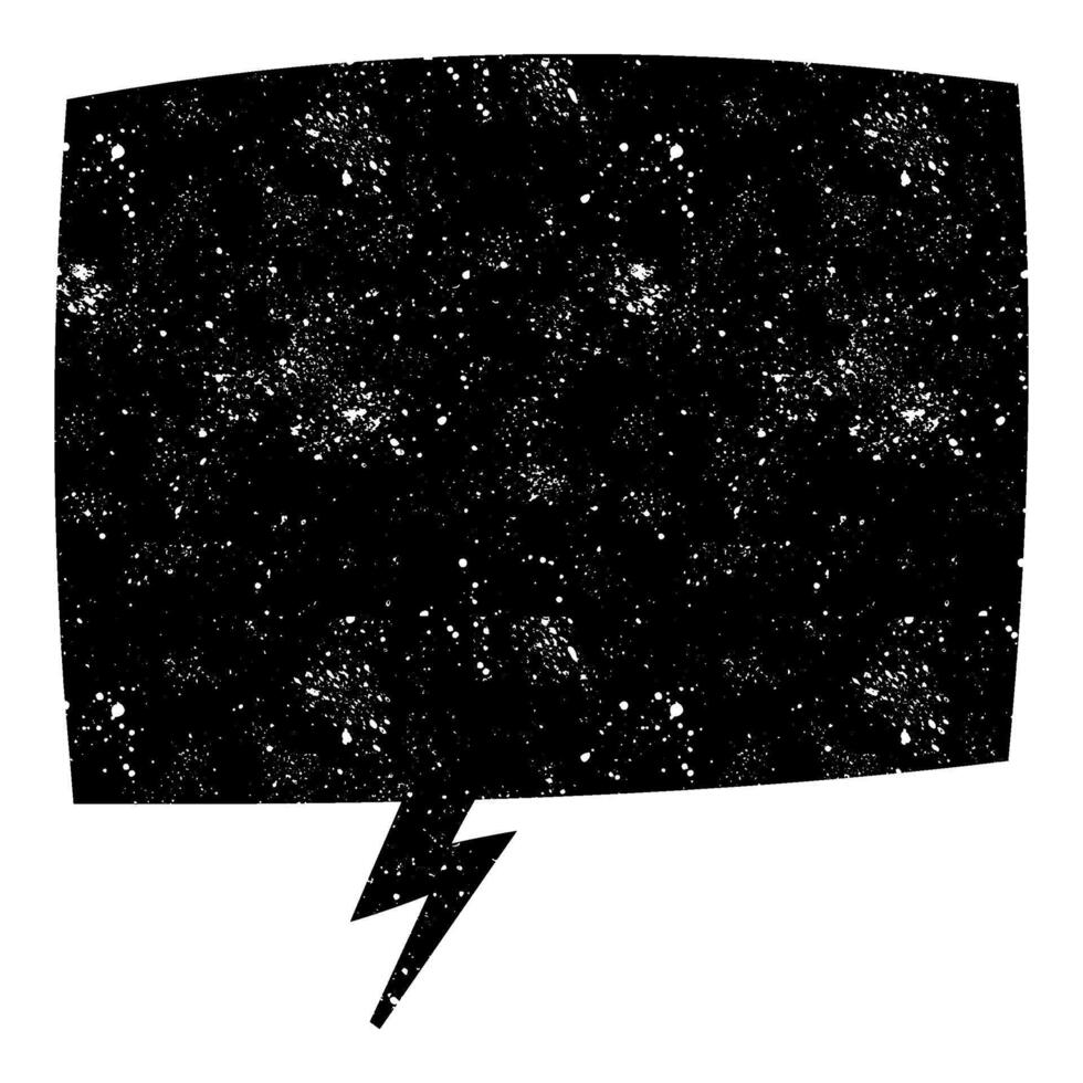 Colorful speech bubble with cosmic starry background design vector