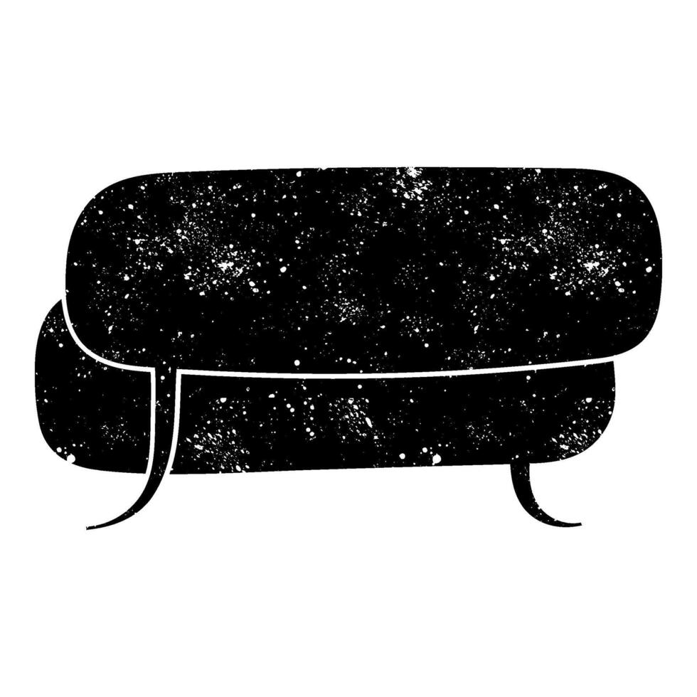 Stylish black speech bubble with space-themed design in modern living room vector