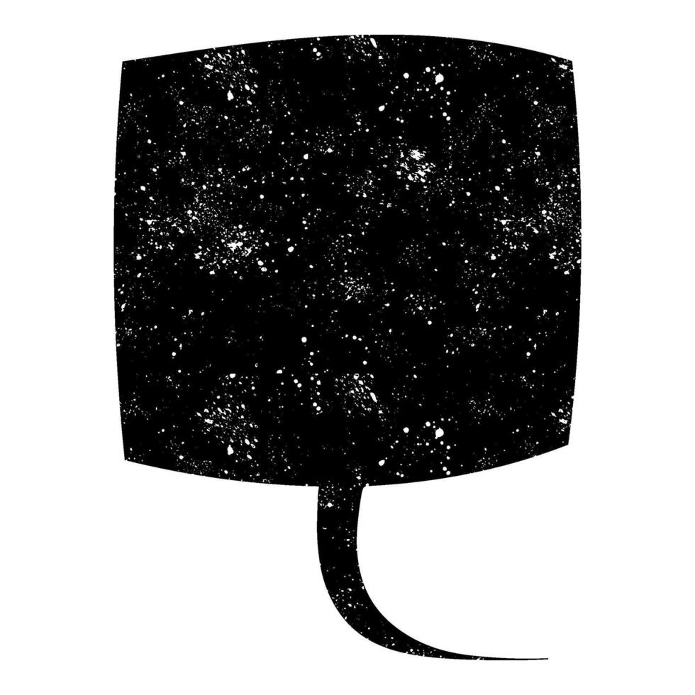 Bright speech bubble featuring a silhouette on black background vector
