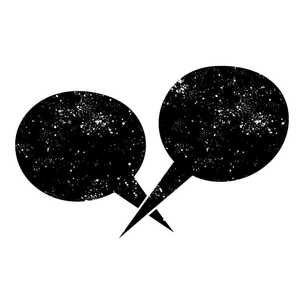 Unique black speech bubbles representing communication and ideas vector