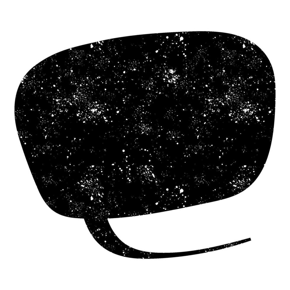 Creative black speech bubble with starry background vector