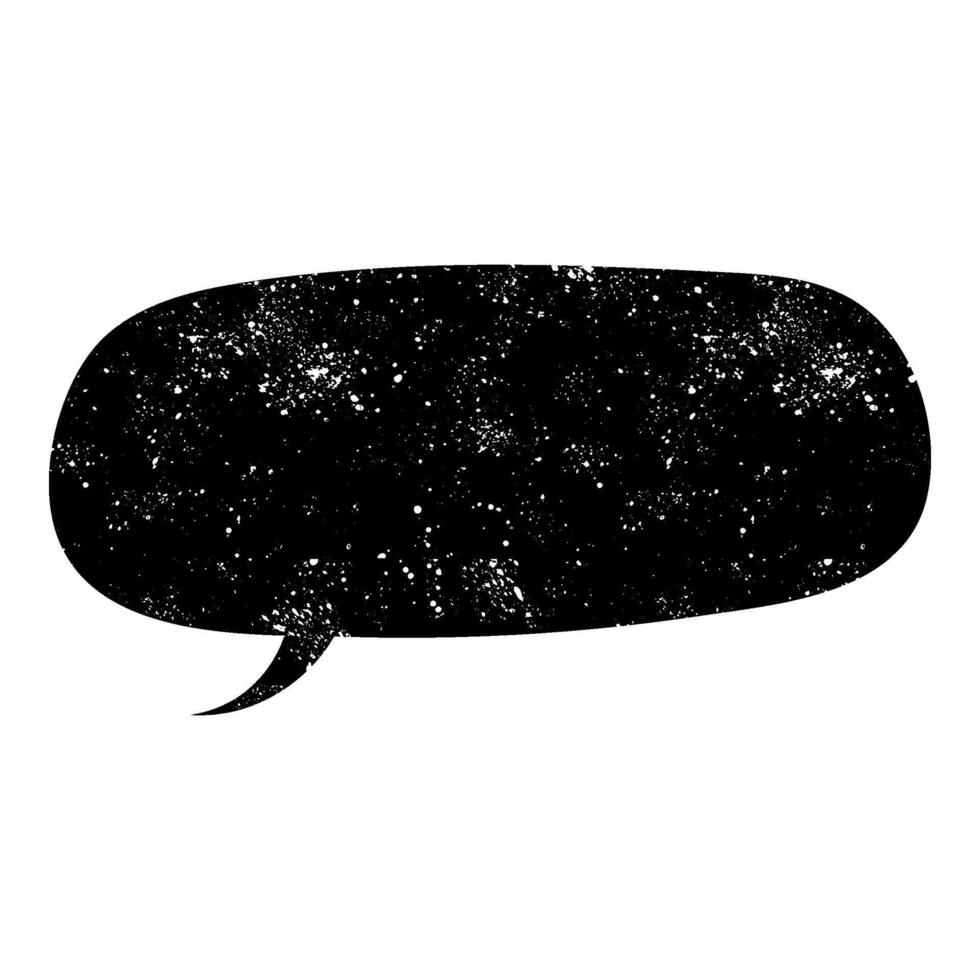 Creative grunge speech bubble illustration with starry background design vector