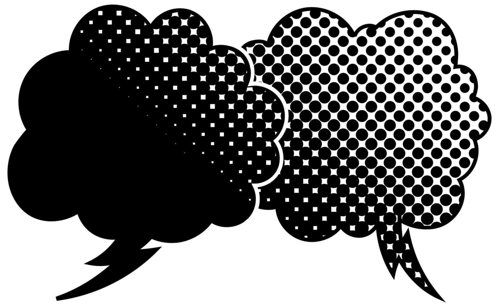 Creative speech bubbles illustrating dialogue in modern design vector