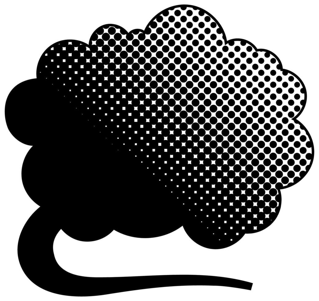 speech bubble of a speech bubble in black and white pattern vector