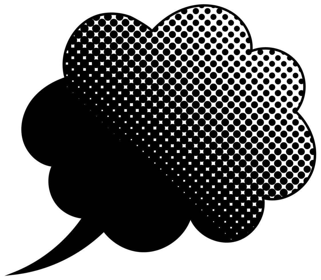 speech bubble silhouette filled with dots showcasing design creativity vector
