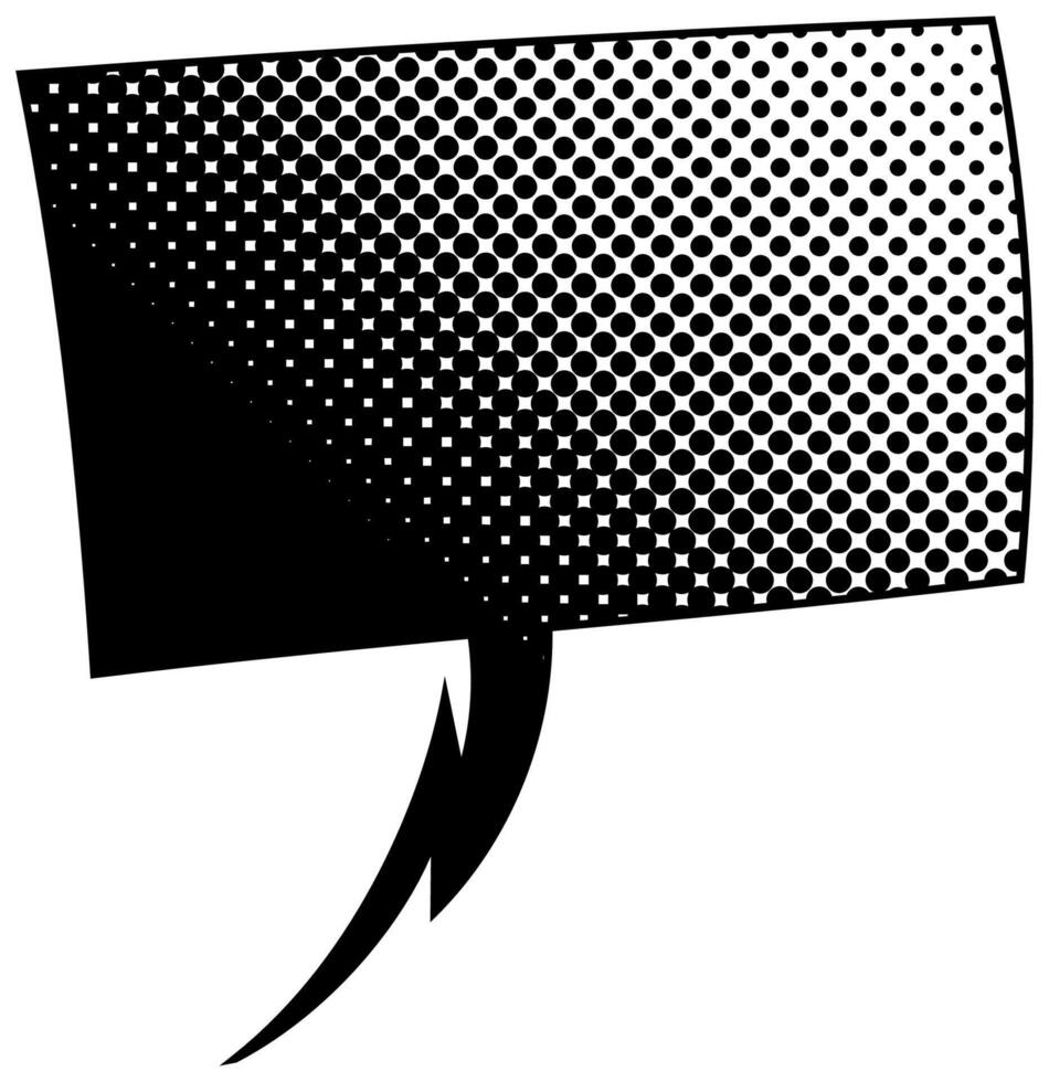 Chat bubble design with halftone pattern for graphic use vector