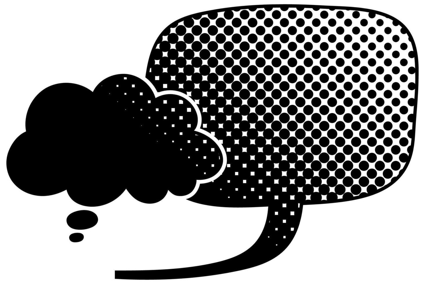 Creative speech bubble with thought speech bubble design elements vector