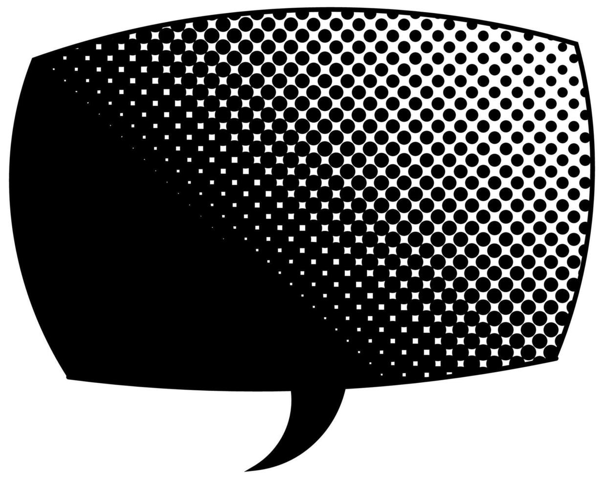 Creative speech bubble design with halftone pattern for projects vector