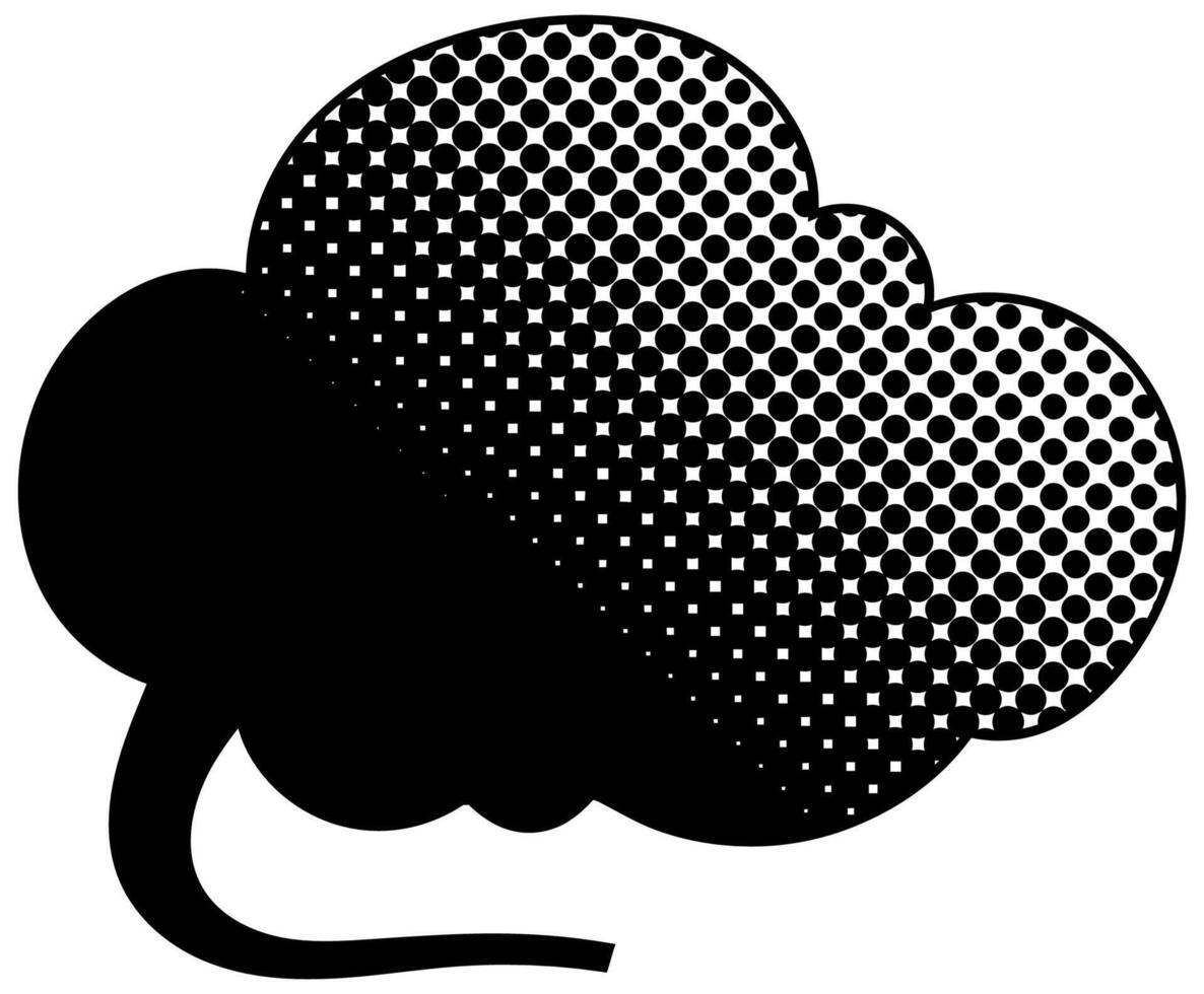 Creative illustration of a stylized speech bubble design in black vector