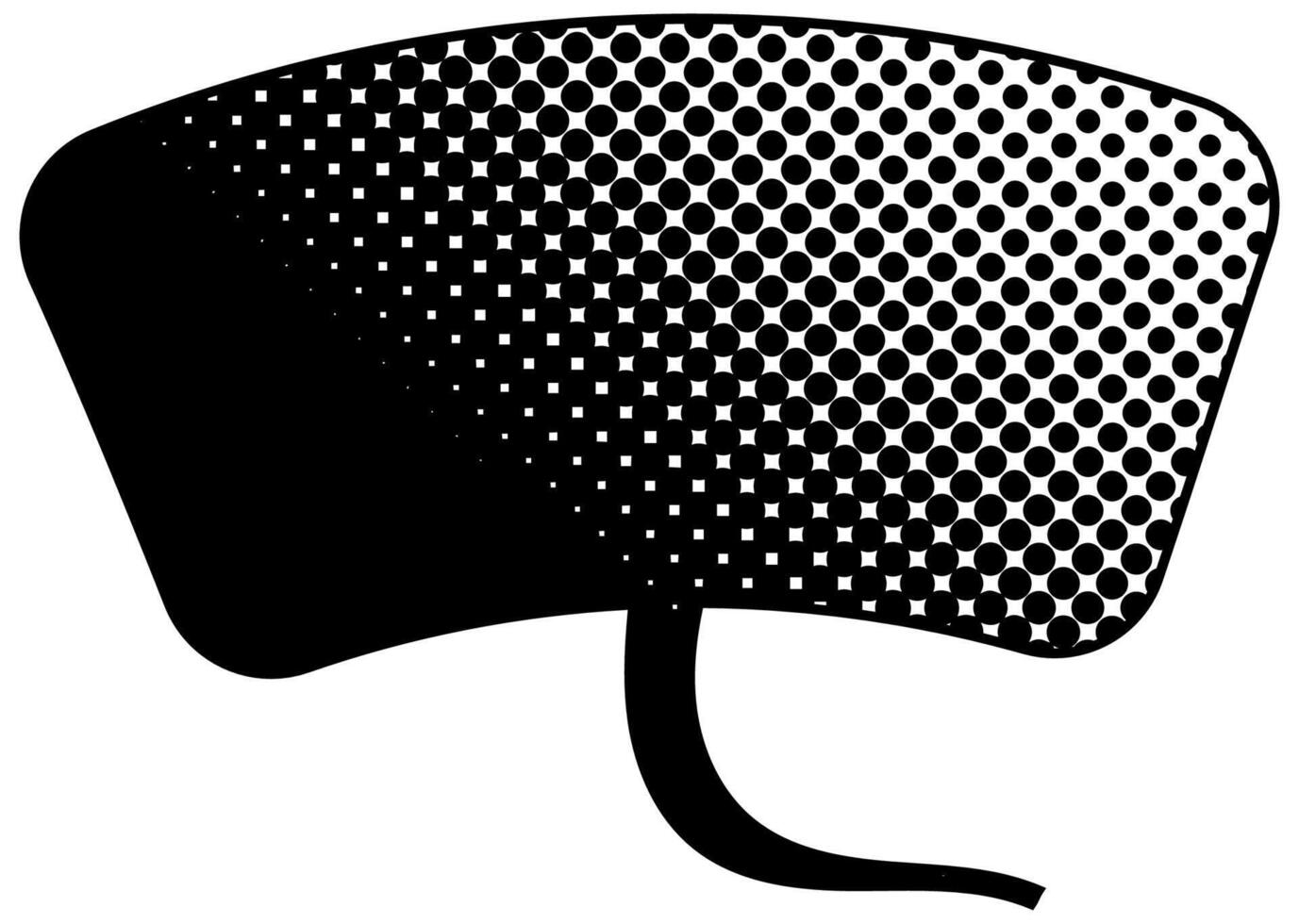 speech bubble design featuring halftone patterns in black vector