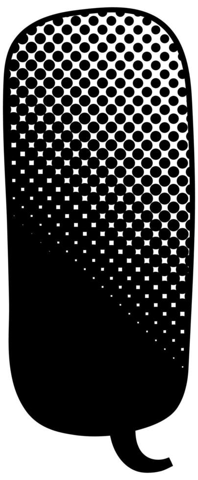 Unique perforated speech bubble featuring a gradient pattern vector