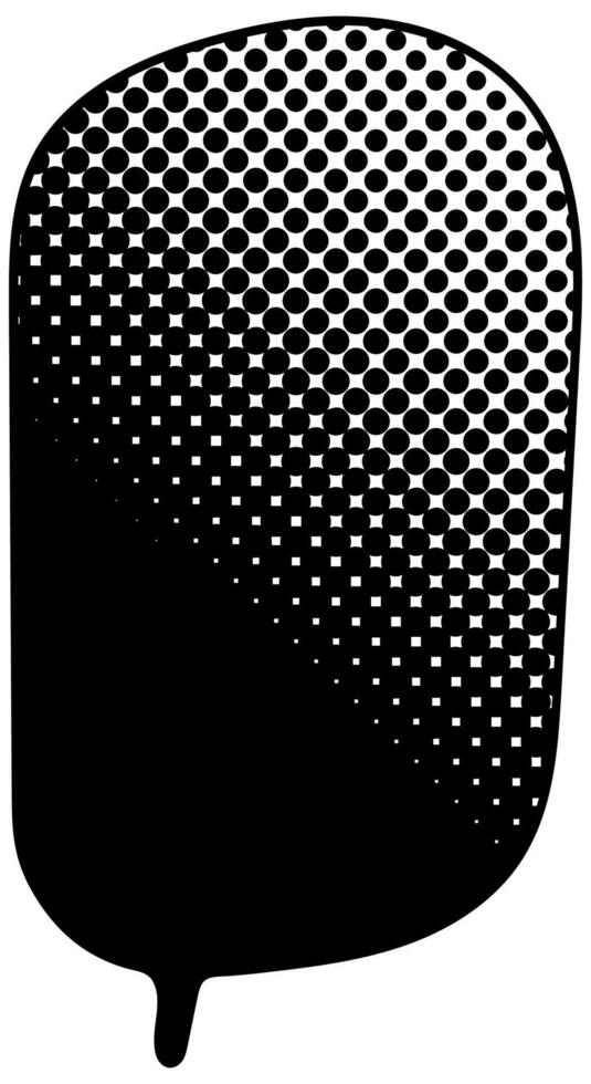 Modern speech bubble with perforated surface and sleek shape vector