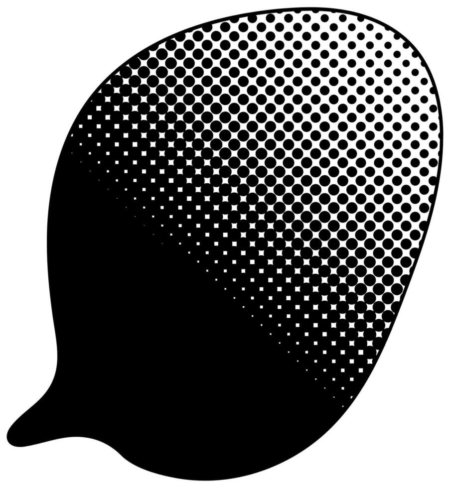 Unique mesh pattern in black and white speech bubble vector