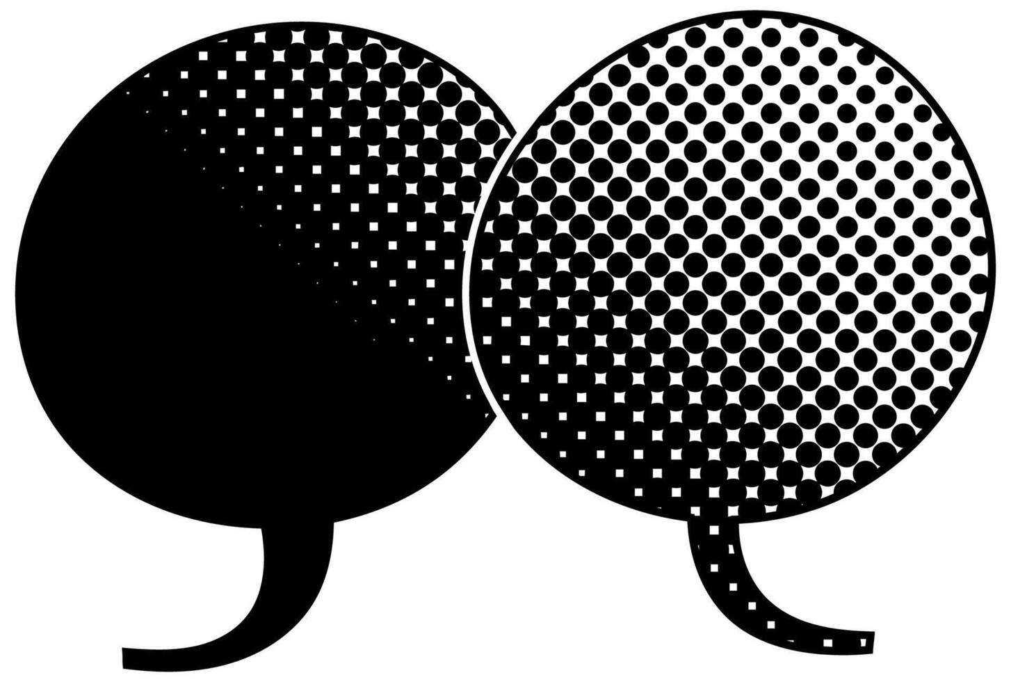 Conversation bubbles used in graphic design for communication vector