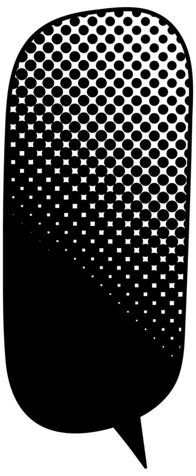 Artistic speech bubble of a perforated surface in monochrome style vector