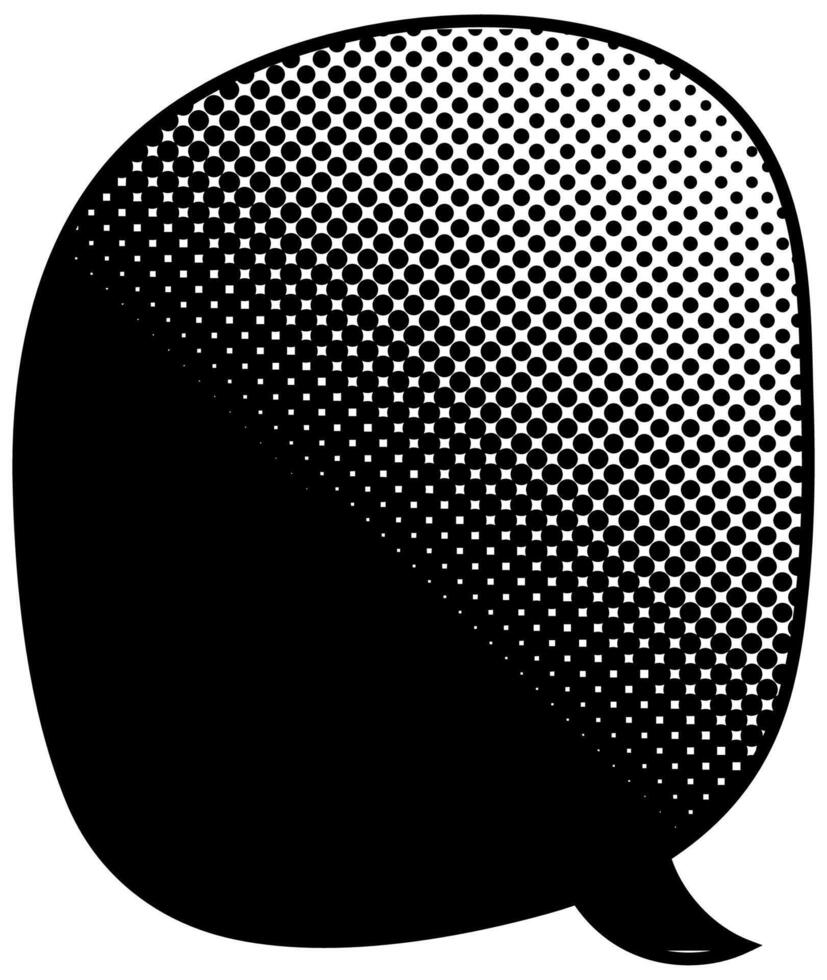Creative speech bubble design with a halftone pattern vector