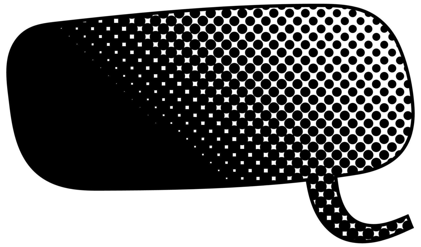 Creative black and white design with abstract speech bubble shape vector