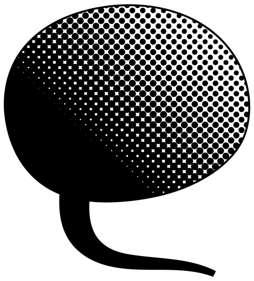 Unique speech bubble design with dotted pattern and tail vector