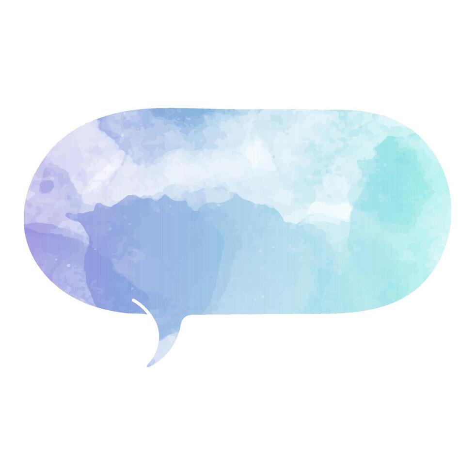 water color speech bubble design for communication vector
