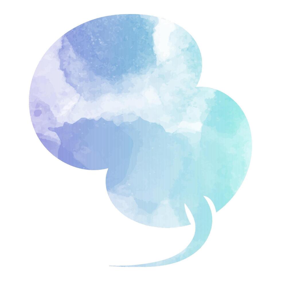 Artistic speech bubble design in soft blue and white tones vector