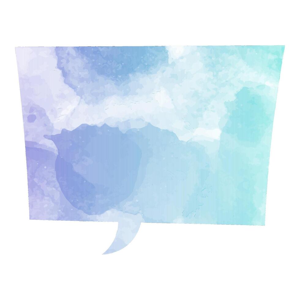 Vibrant speech bubble featuring blue and purple tones vector