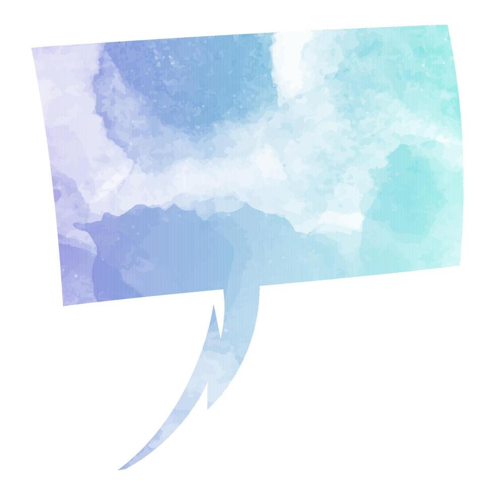 speech bubble featuring calming blue and purple colors vector
