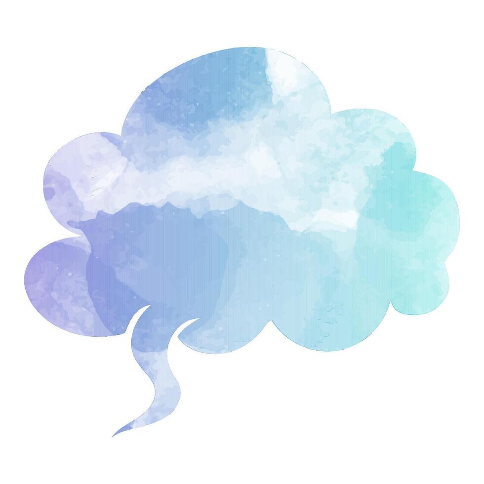 Soft pastel speech bubble formation over a serene landscape vector