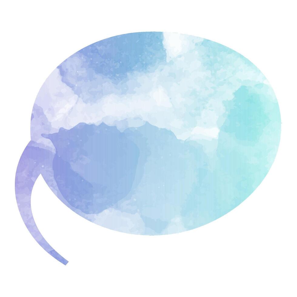 Blue speech bubble with swirling speech bubble patterns and gradients vector