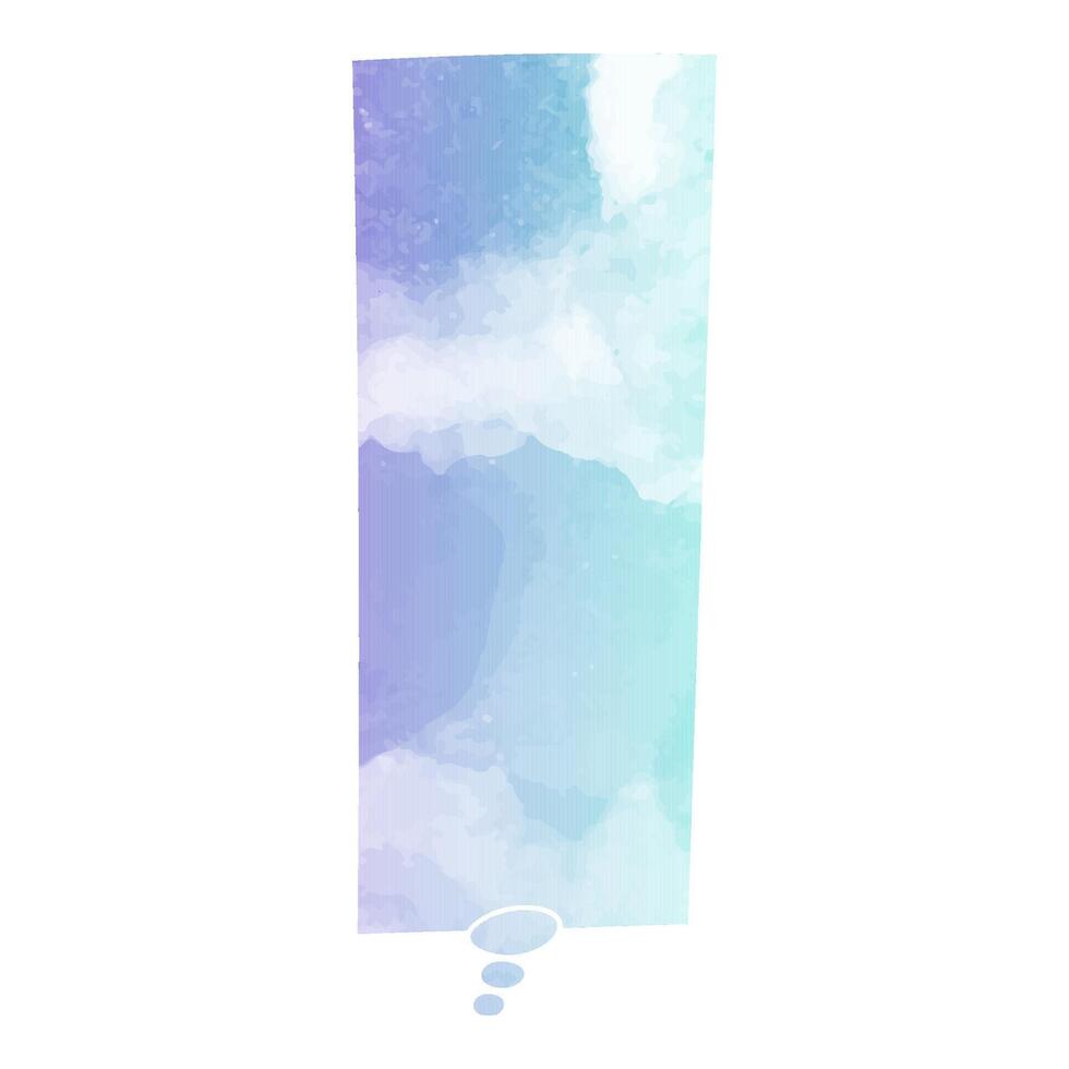 Beautiful speech bubble in blue and turquoise vector