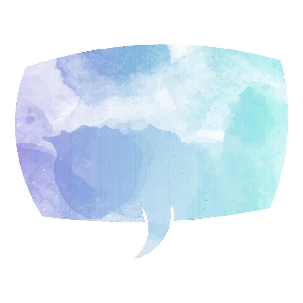Colorful abstract speech bubble art reflecting serene skies vector