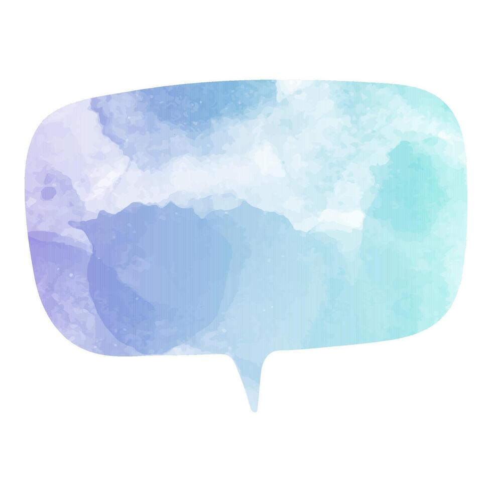 Abstract watercolor speech bubble with soft colors and texture vector