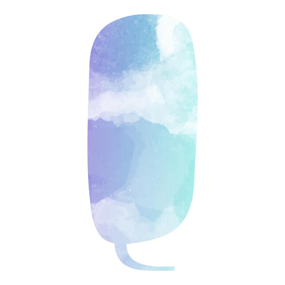 Colorful speech bubble inspired by nature's clouds and sky vector