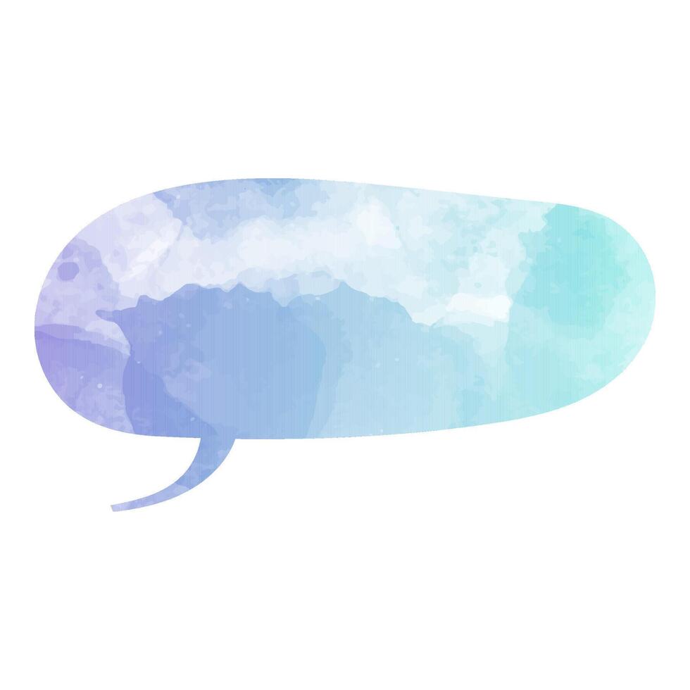 Colorful speech bubble with watercolor design vector